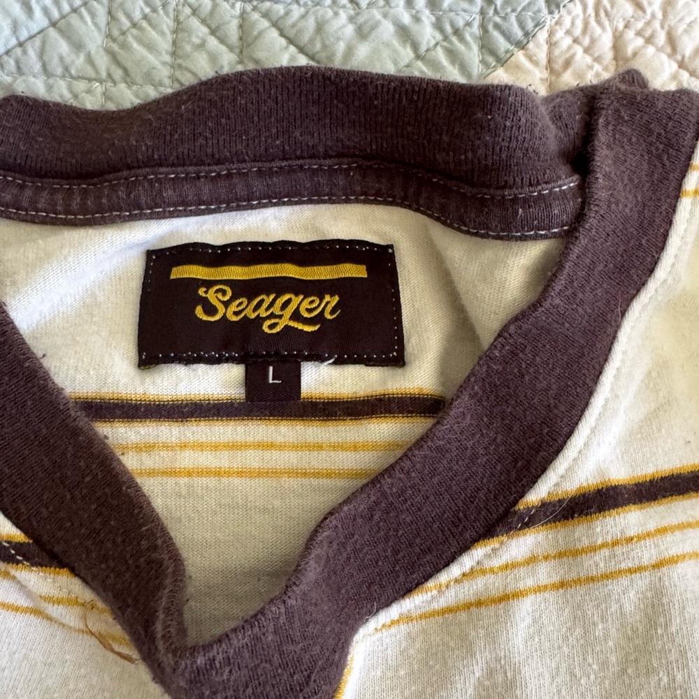 Men's Short Sleeve Tee - Brown and White